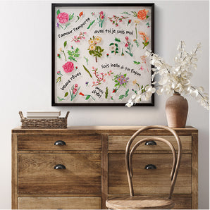 P.S.From Paris #1 Hand-Embroidered Textile Art