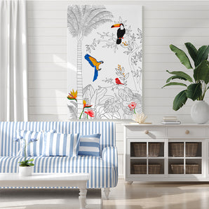 The Jungle Hand-Embroidered Wall Art